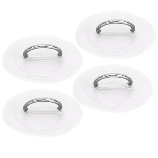 4st Uppblåsbar Båt Kajak D Ring Pad Patch Marin Fast Spänne Elastisk Bungee Snöre Vit