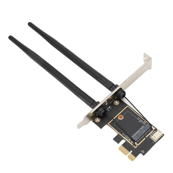 M.2 til PCIe Utvidelseskort 6dB Dobbel Antenne Stabil Tilkobling Fleksibel M.2 til PCIe Adapter for Stasjonær Datamaskin