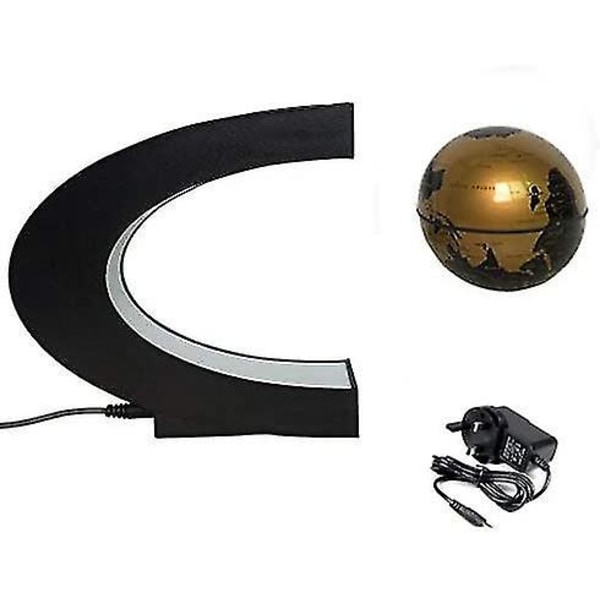 Flydende Globe Med Led Lys C Form Magnetisk Floating Globe Verdenskortdekoration