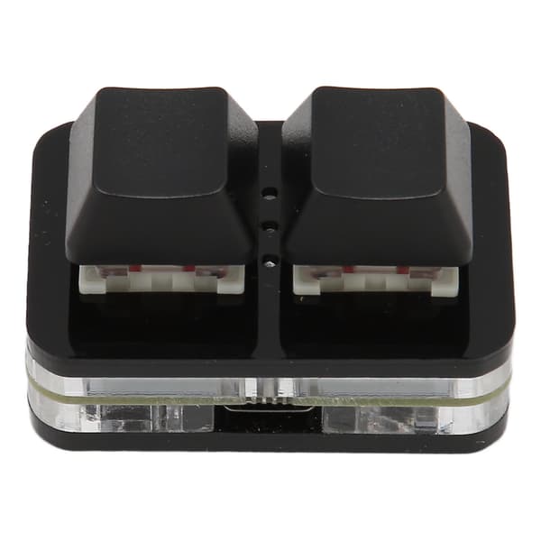 USB 2 Key Mini Keypad Brugerdefineret RGB LED Baggrundslys Makro Programmering Tastatur til Windows til OS X til Linux Sort
