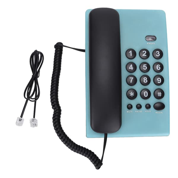 Multifunktionel fastnettelefon til kontor- og hotelbrug (blå)