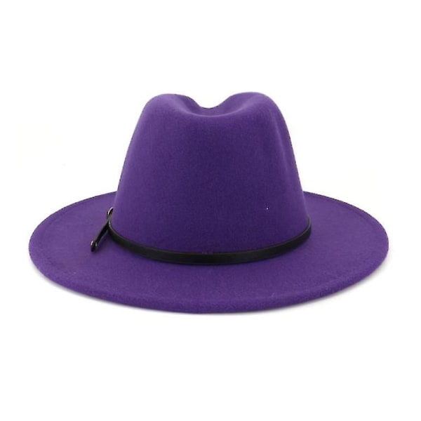 Naisten tai miesten villainen huopa Fedora-hattu Purple