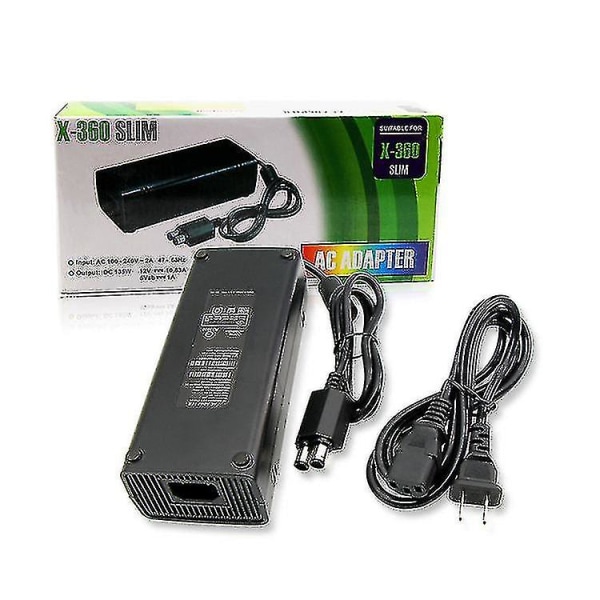 Strømforsyningsledning AC Adapter Power Brick Erstatningslader for Xbox 360 Slim