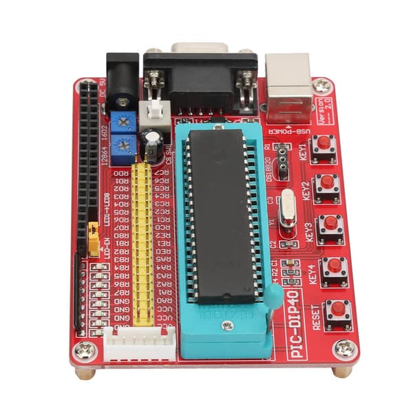 Microchip Learning Board PIC16F877A Mikrokontroller Utvecklingskort med RS232 Gränssnitt