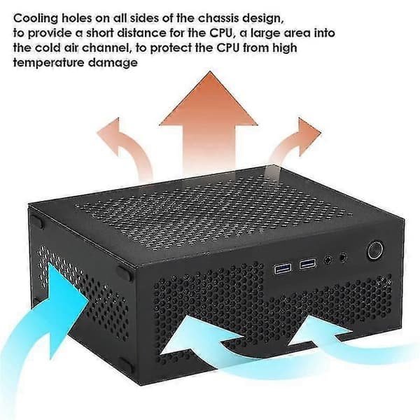 A09 Htpc-datorchassi Mini-ITX Gaming-datorchassi Stationärchassi USB 3.0-datorchassi Hemmadator Sølv