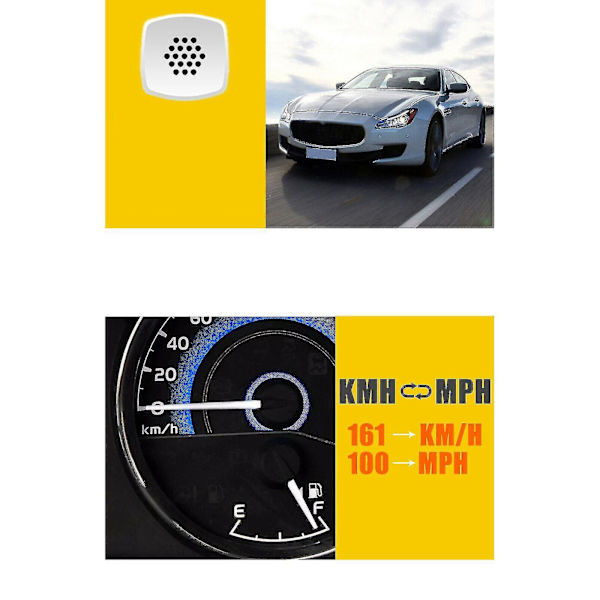 Bil Gps Speedometer Head Up Display Overhastighed Mph/km/t Advarselsalarm
