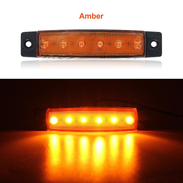 10x 6 Led 3.8 sivumerkkien välys Vaaleansininen perävaunun valot 12v kuorma-autojen linja-autojen ohjaamo Rv-kuorma-autojen ulkoinen