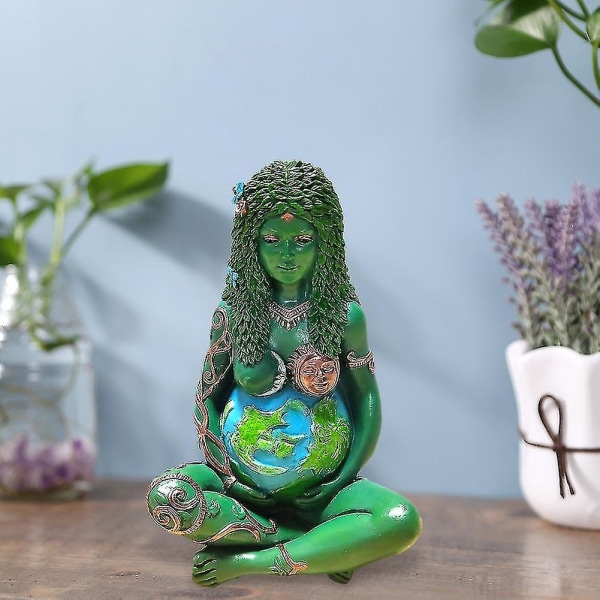 Moder Jord Staty Tusenårig Gaia Mytisk statyett Gudinna Staty Heminredning Skrivbordsprydnad Harts Ghia Moder Staty Moon Goddess