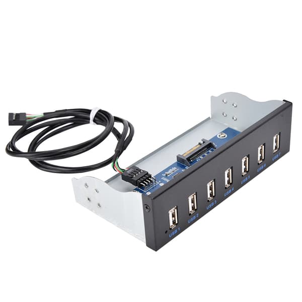 7-ports USB 2.0-hub med tabfrit dataoverførsel