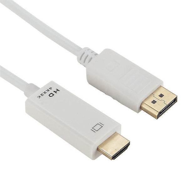 Kaapelisovitin Yksisuuntainen näyttöportti yhteensopivaan HDMI-kaapeliin näyttöprojektorille White