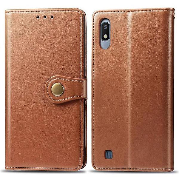 Vintage läderkort Flip Cover case för Samsung Galaxy A10