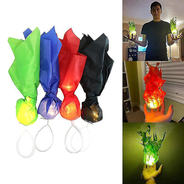 Simulering Flytende Brannkule Lampe Kunstig Brannflamme M/Klart Bærbart Stativ Blue