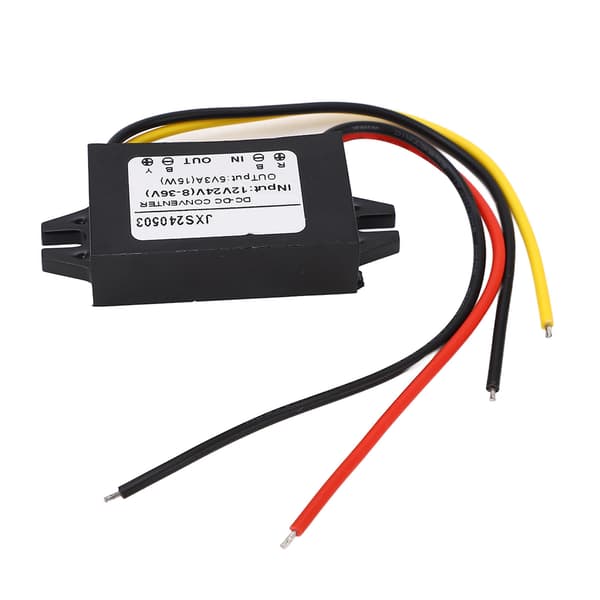 Høyeffektiv DC Buck Converter Modul 12V 24V til 5V 3A IP67 Vanntett