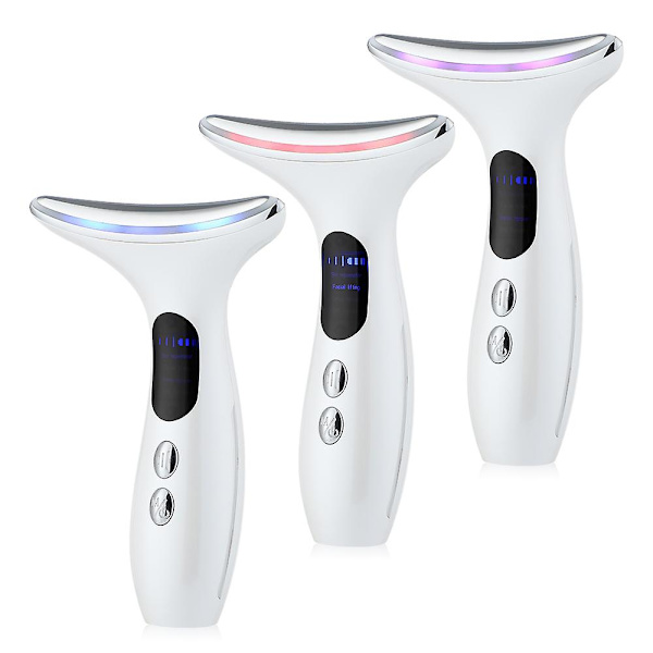 Mikrostrøm Face Neck Beauty Device Led Photon Firming Rejuvenation Massager