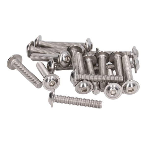 50 stk. Flangede knaphovedskruer A2‑70 Rustfrit stål Knaphoveder Socket Caps Bolte KitM8x50mm