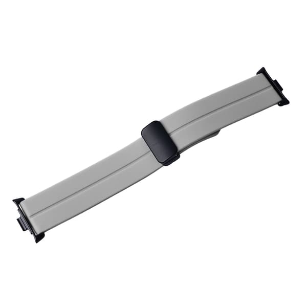 Justerbart Silikon Magnetiskt Vikbart Vattentätt Klockarmband för Mi Band 8 Pro Grå