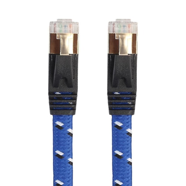 Nylon Cat 7 Ethernet-kabel, cat7 Rj45 netværkspatchkabel fladt