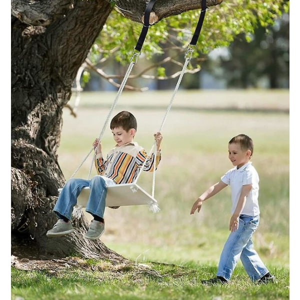 Tree Swing Hengestropper Sett Holder 2200 Lbs, 150 cm 2 lange stropper, 2 Låse Snap Karabinkroker 2 Trebeskyttere, Perfekt For Tree Swing og hengekøyer, bil
