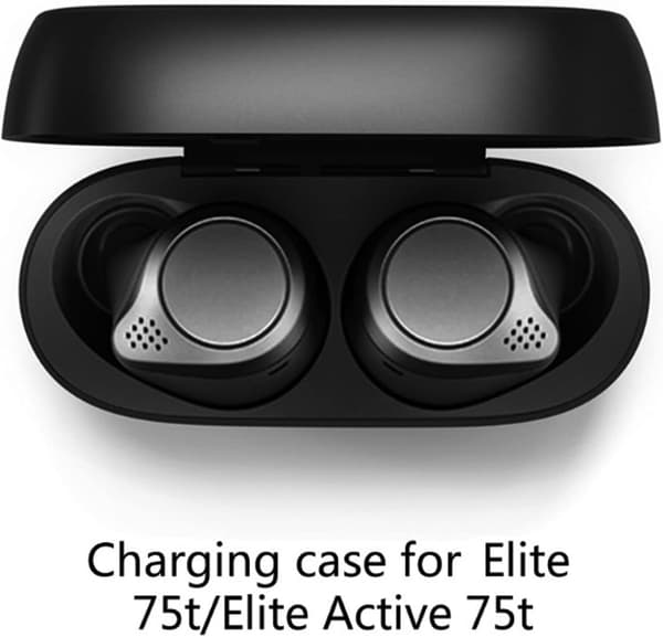 [BQ]Ladeetui for Elite 75t/Active 75t, 700mAh trådløst erstatningsetui, svart