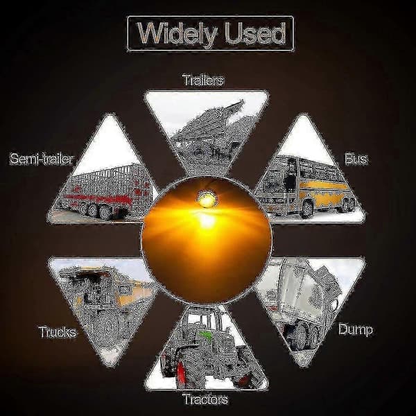 10 stk. universal sidemarkeringsindikator LED-lys trailer lastbil baglygte bullet let lastbil Red
