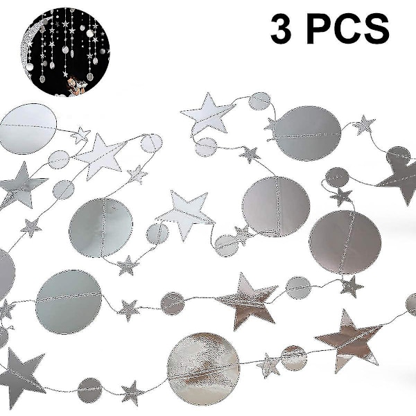 Twinkle Little Star Party Guirlands Glitter Hanging Moon Stars
