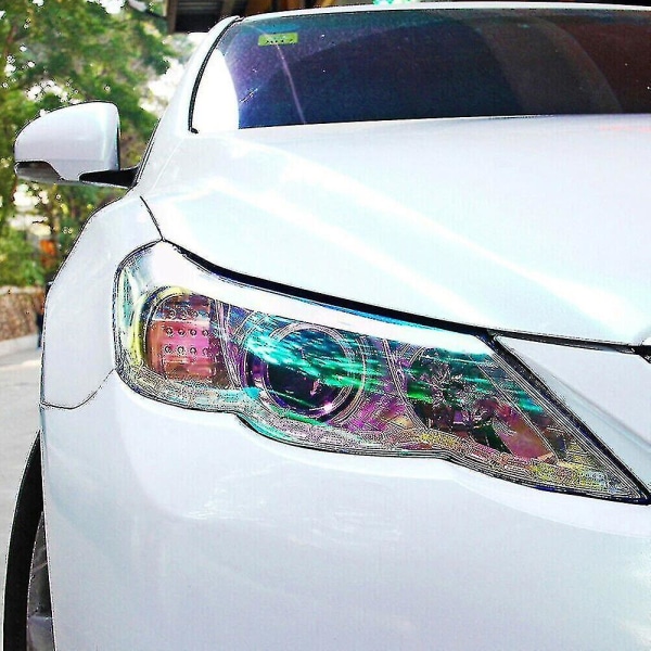 Chameleon Headlight Baklys Fargeskiftende filmtransparent fargetone Vinyl Wrap Sticker120x30cm Light F