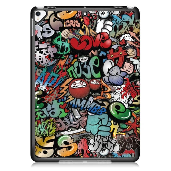 【BQ】iPad 10.2 2019/2020/2021 Deksel Tri-Fold 200 Grafitti