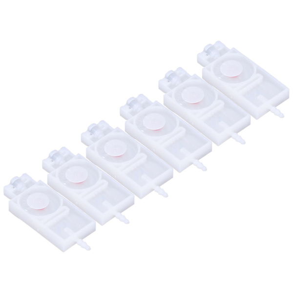 6 stk. blekkdemper løsemiddel blekkskriverhode rektangulær PP demper erstatning for XP600 skriver hvit