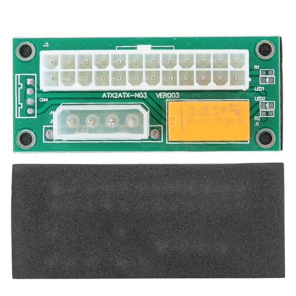 24Pin Dual Strömförsörjning Synkron Startmodul Kabel Trådförlängningskort Mining 4PIN