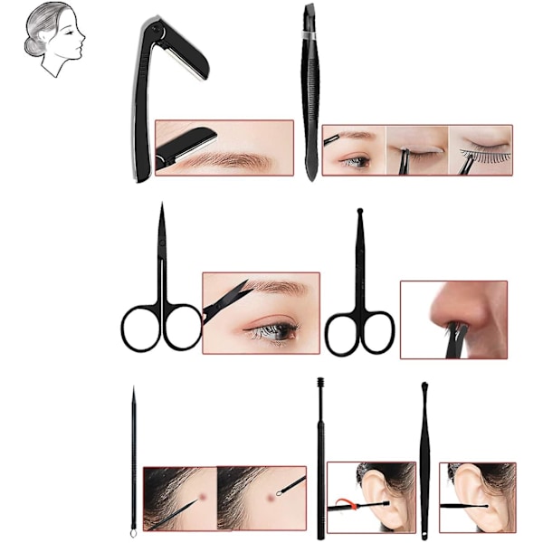 18st Manikyr Set Nagelklippare Pedikyr Kit Manikyr Professionella Verktyg Present