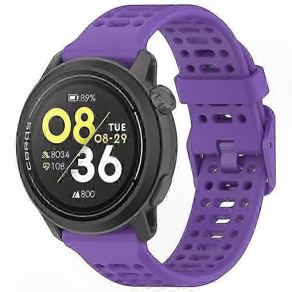 【BQ】Justerbar silikone urrem til Coros Pace 3, holdbar udskiftningsrem Purple
