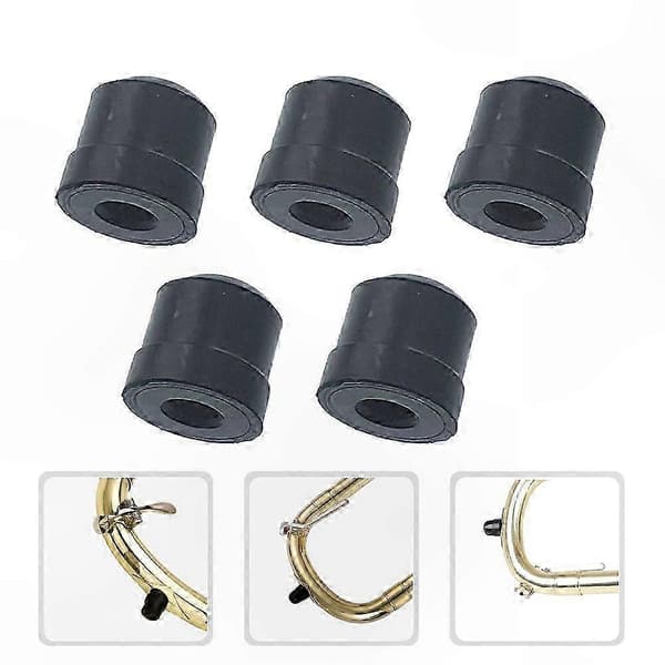 5-pack Trombon Slid Ändskydd för Ökad Hållbarhet och Säkerhet Black Black 1.10X1.10X0.40CM