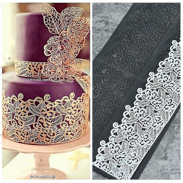 Silicone Mold Fondant Cake Lace Embossed Cake Mold Sugar Lace Mat Cake Decorating Tool Embossing Mat