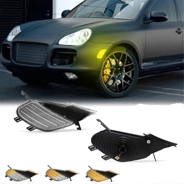 【BQ】1 par dynamiska LED-sidomarkeringsljus för Porsche Cayenne 955 03-06