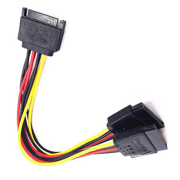 15-stifts sata hane till 2x sata hona Power Y-splitter kabeladapter