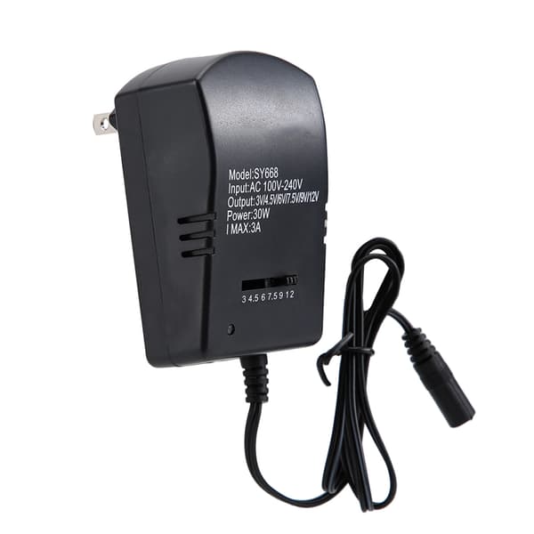 Universal 30W justerbar spänning DC-strömadapter - 100-240V US-kontakt