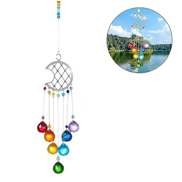 Värikäs Crystal Sun Catcher Riippuva Suncatchers Kattokruunulamppu
