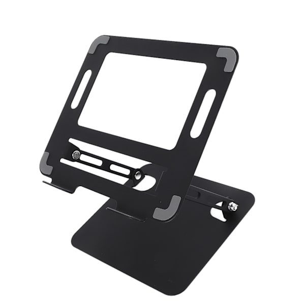 Foldbart Laptop Stativ Justerbar Højde Kulstofstål Notebook Riser Holder til Skrivebord Sort