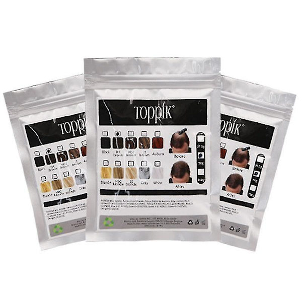 50 g pose hårfiberpulver, genopladningspose til tykt hår i flere farver 50 g sort 50g Black