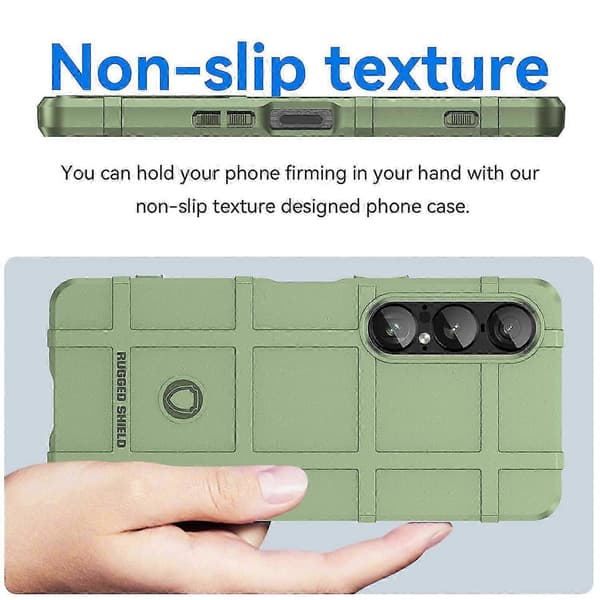 2025 Heldekkende støtsikkert TPU-mobildeksel G Green For Sony Xperia 1 VII