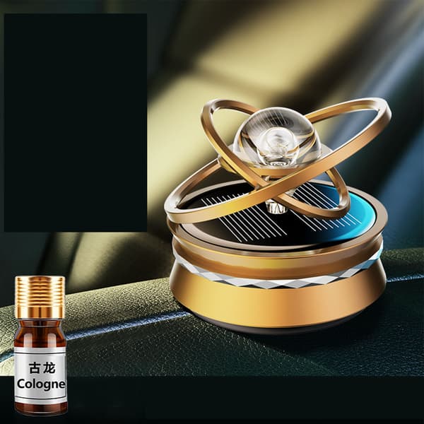 Bil Aromaterapi Solenergi Ophængt Krystalkugle Roterende Bil Aroma Diffuser til Pynt Gaver Guld