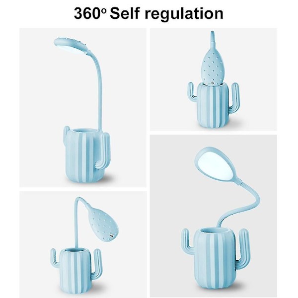 Pöytälamppu, lasten Led USB ladattava 3 taso himmentävä sängyn reuna