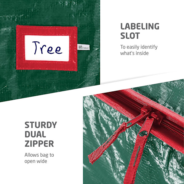 Hhcx-large Christmas Tree Storage Bag - Fits Up To 9 Ft Tall Holiday Artificial Disassembled Trees With Durable Reinforced Handles & Dual Zipper - Wat green 135*34*68cm