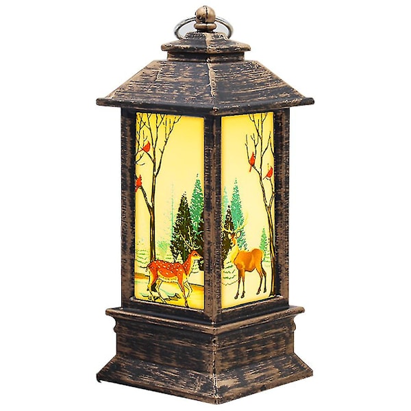 Julelykt Lysestake Lampe Nattlys Old Man Snowman Dekor