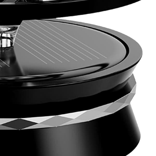 Bil Aromaterapi Solenergi Ophængt Krystalkugle Roterende Bil Aroma Diffuser til Pynt Gaver Sort