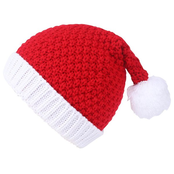 Neulottu hattu syksyyn ja talveen, joulupukin design, luova lahja Halloweeniin Red child One size fits all