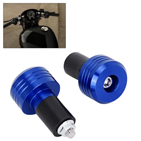 Motorcykelstyr Greb Ende Aluminium Propper Moto Slider Tilbehør Blå