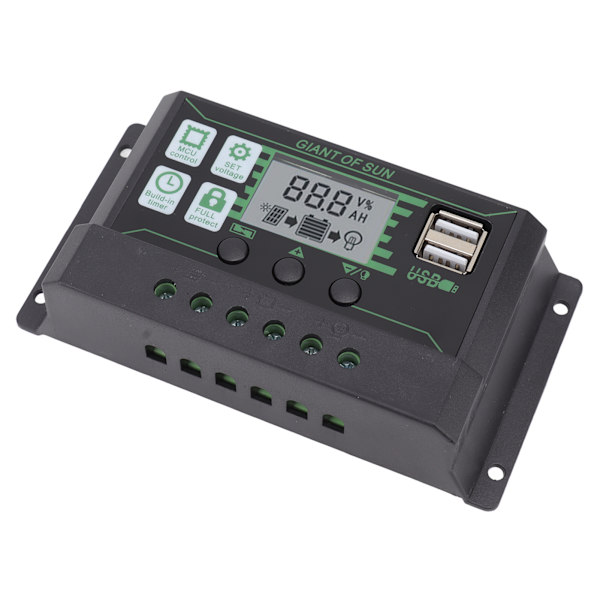 Solar Charge Controller Dual USB Auto Identificer PWM PV Panel Oplader Industriel 5V 100A