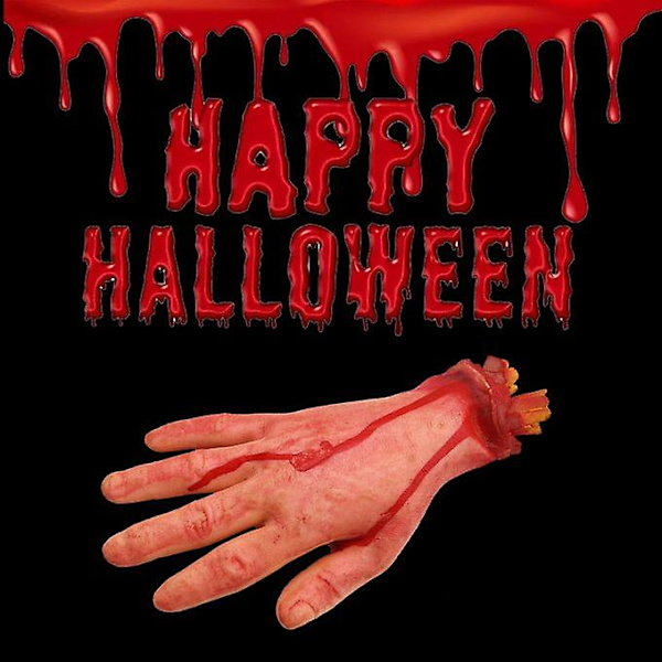 Blodig skräck Skrämmande Halloween Prop Fake Avskuren Arm Hand B