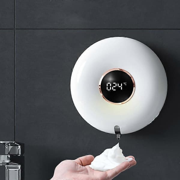 Veggmontert skumsåpedispenser - infrarød smart sensor såpemaskin White